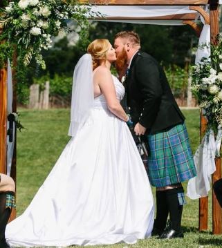 Aspyn Brown and Mitch Thompson at their wedding